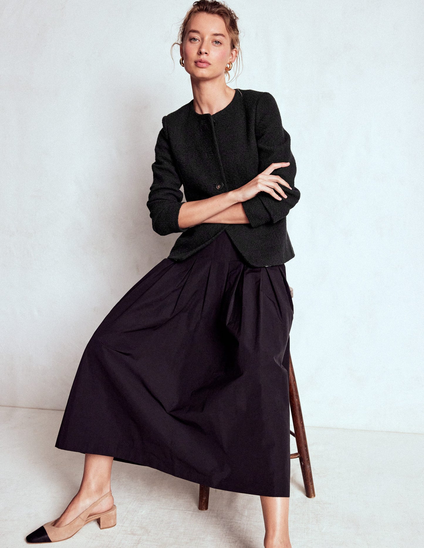 Hampsted Texturierter Blazer-Schwarz