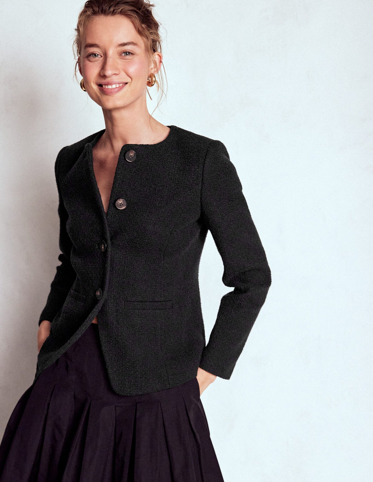 Hampsted Texturierter Blazer-Schwarz