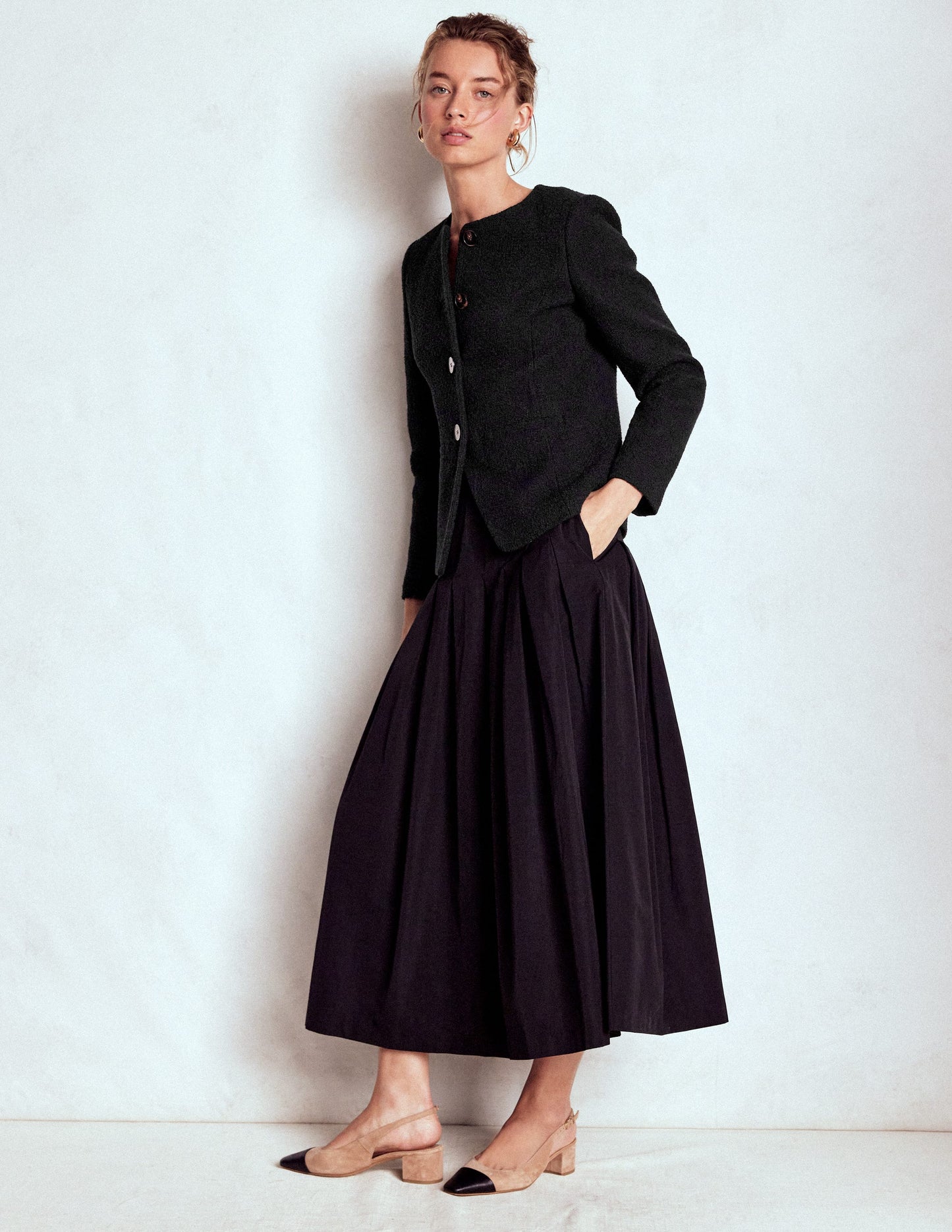 Hampsted Texturierter Blazer-Schwarz