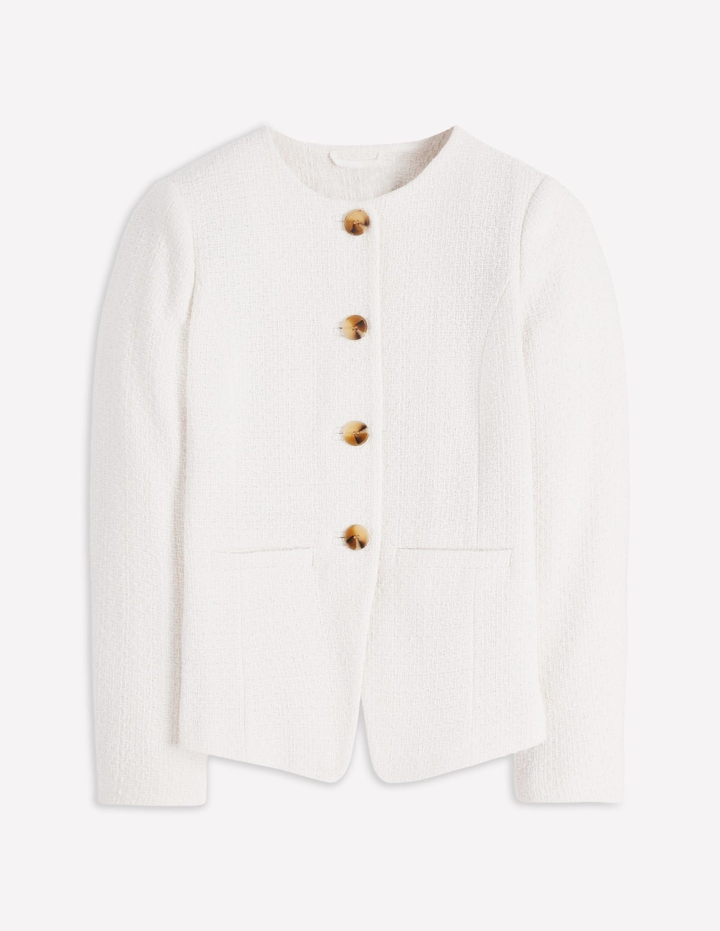 Hampsted Texturierter Blazer-Creme, texturiert