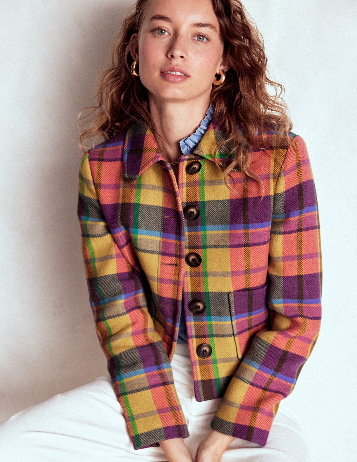 Knightsbridge Wolljacke-Bunt Karomuster