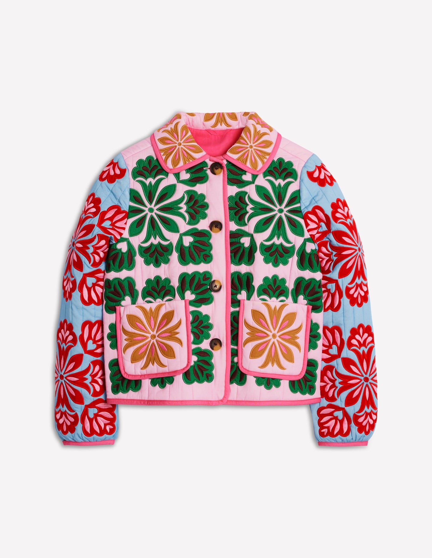 Fitzrovia Bestickte Jacke-Bunt Applikation
