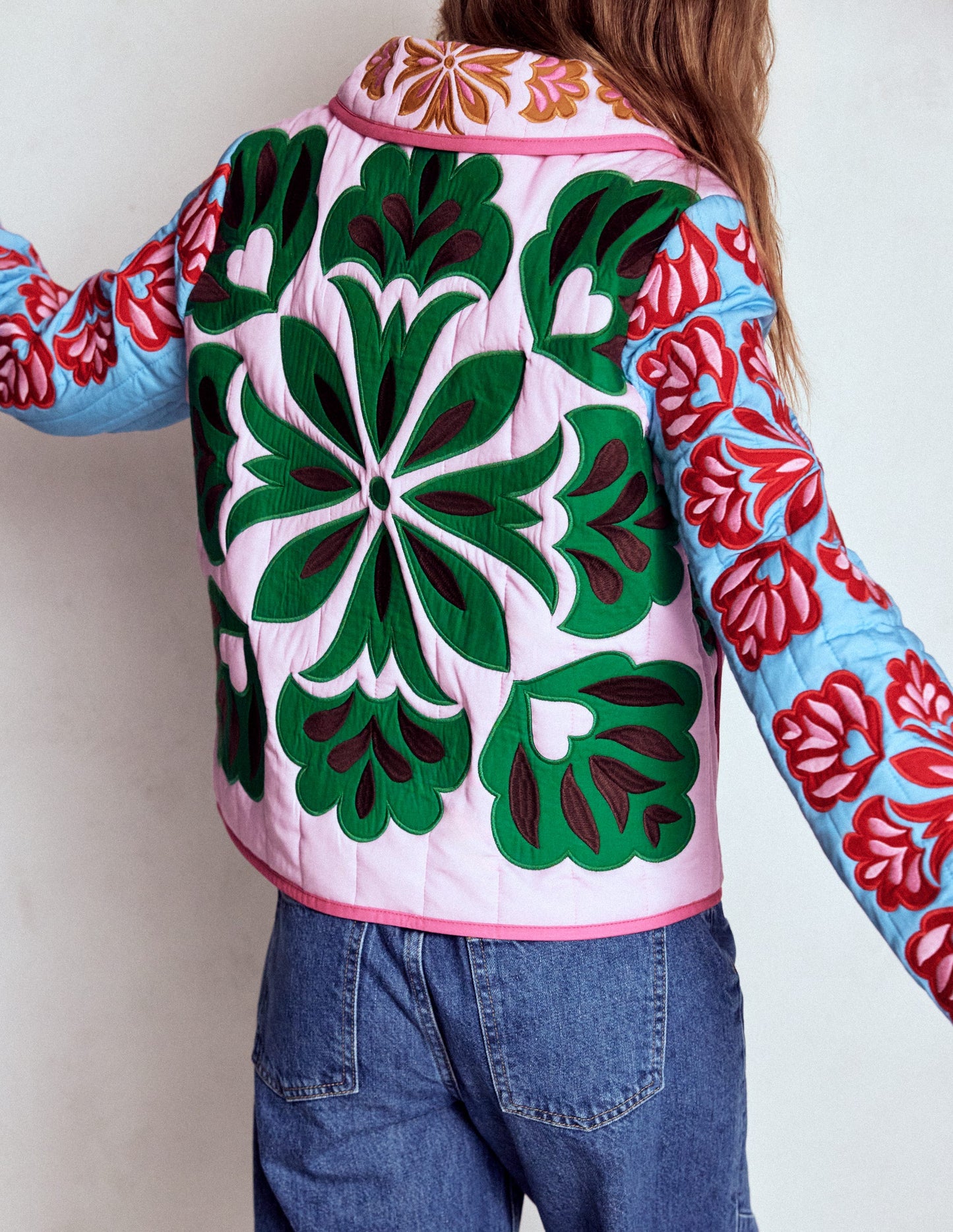 Fitzrovia Bestickte Jacke-Bunt Applikation