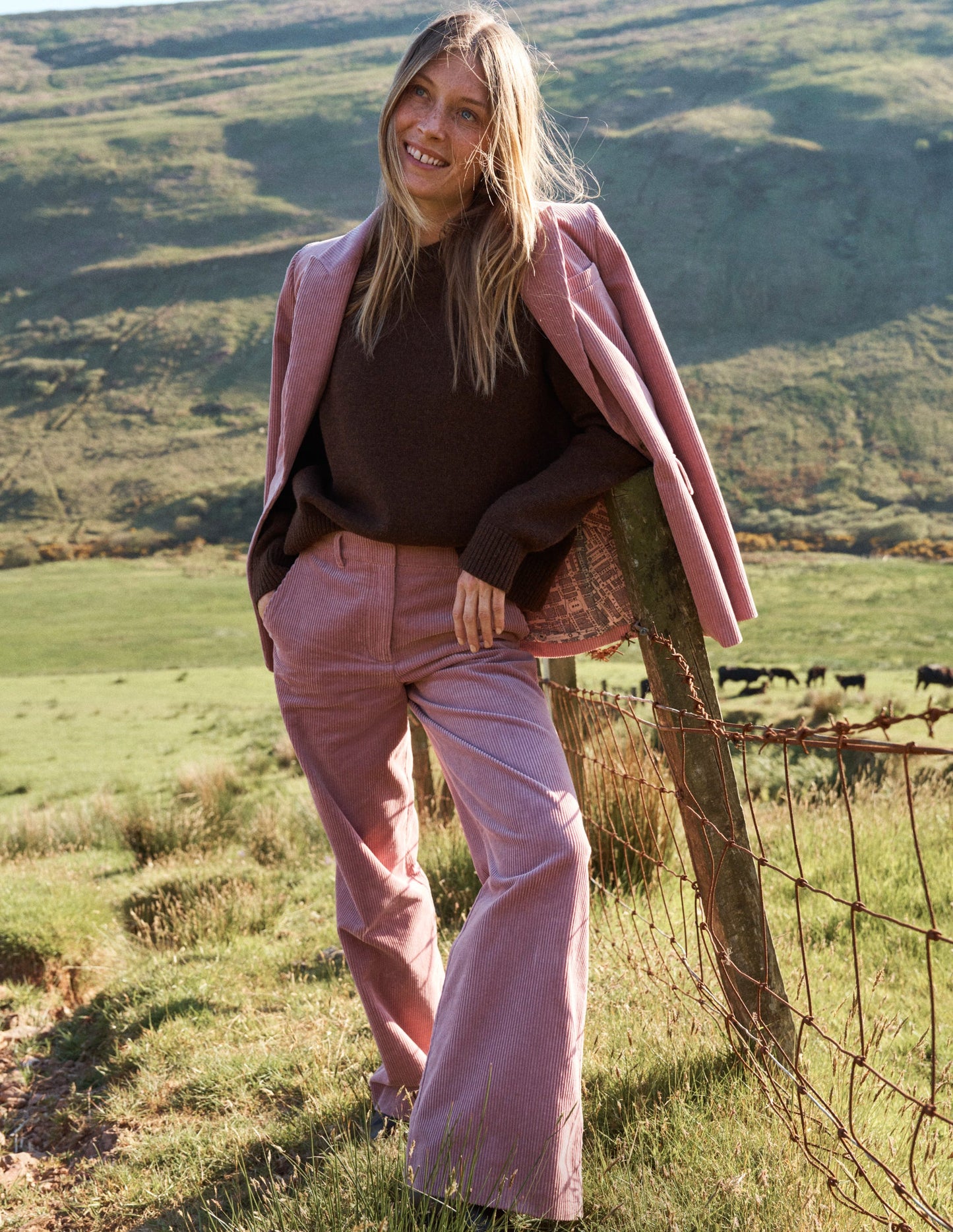Woodbridge Cord-Blazer-Rosé
