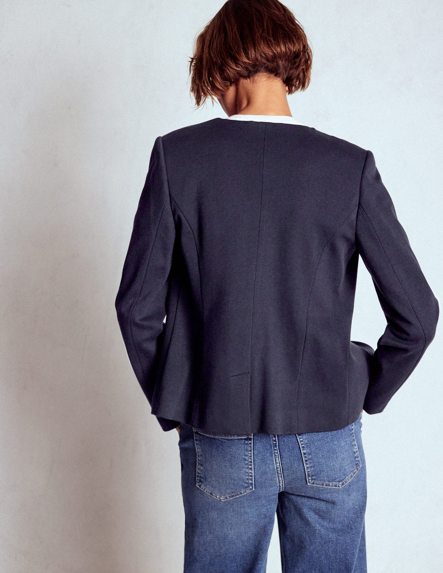 Hampstead Blazer aus Ponte-Twill-Marineblau