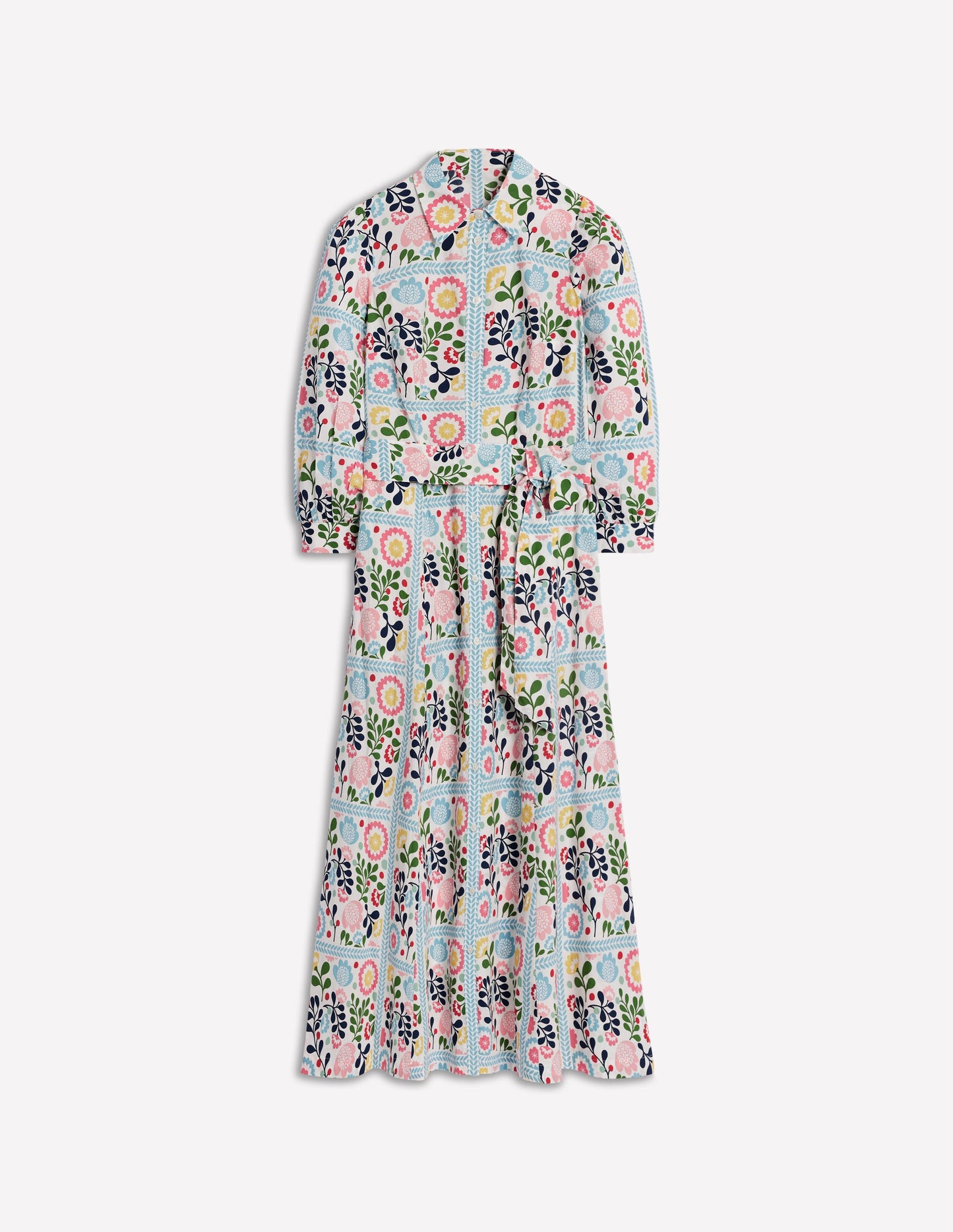 Robe-chemise Clara en coton-Multi, motif Walled Garden