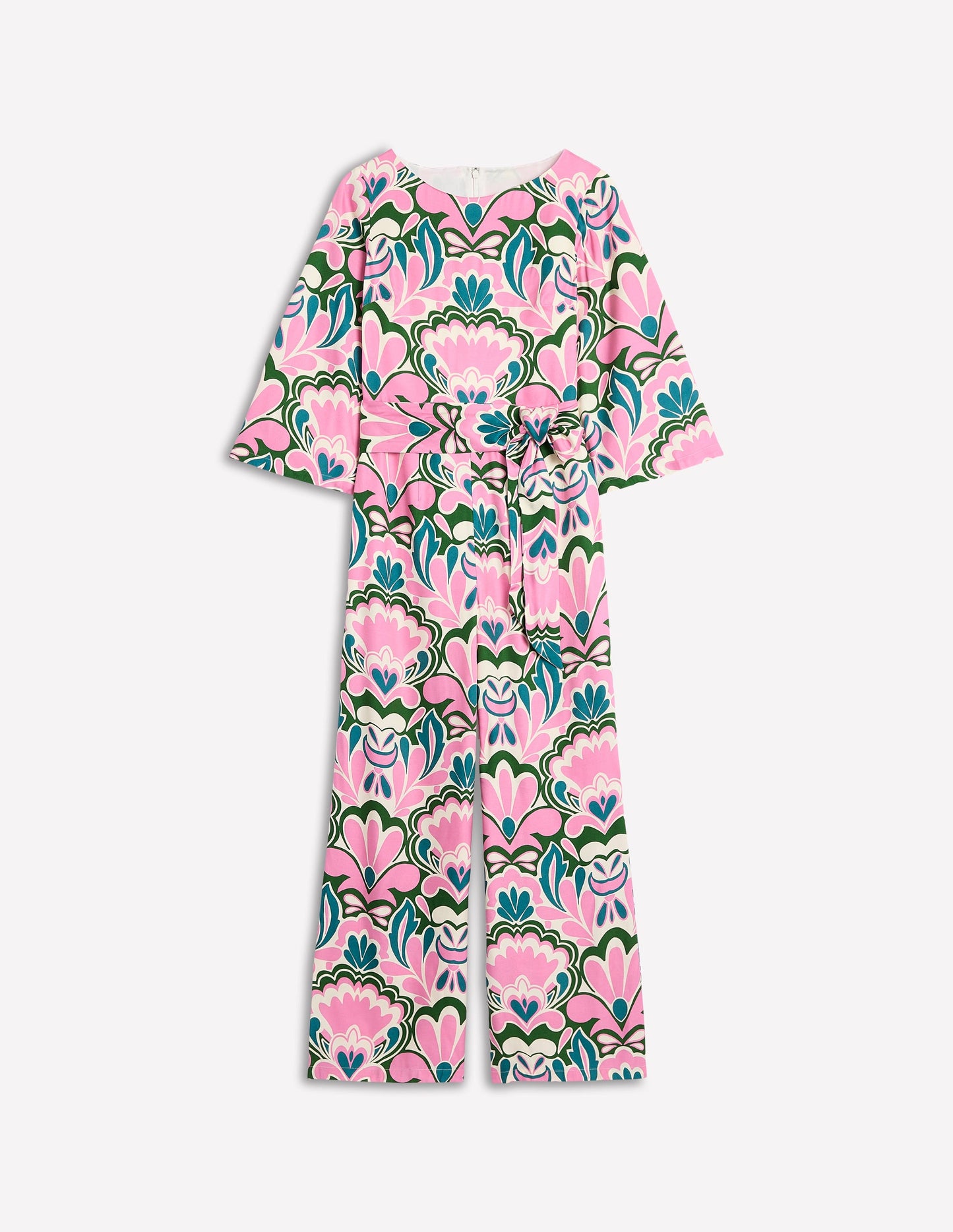 Jumpsuit mit Kimonoärmeln-Wiesenrosa, Freesie