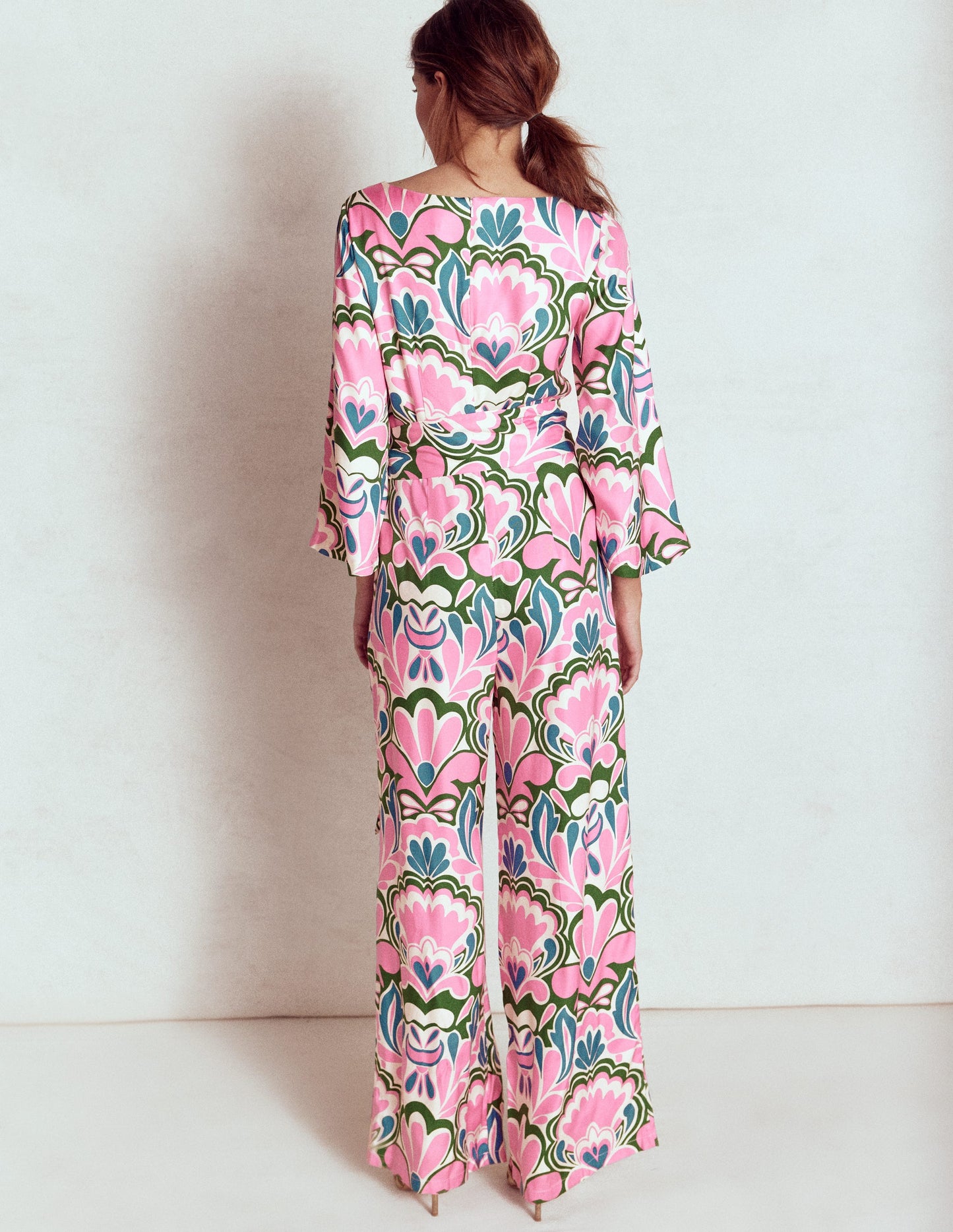 Jumpsuit mit Kimonoärmeln-Wiesenrosa, Freesie