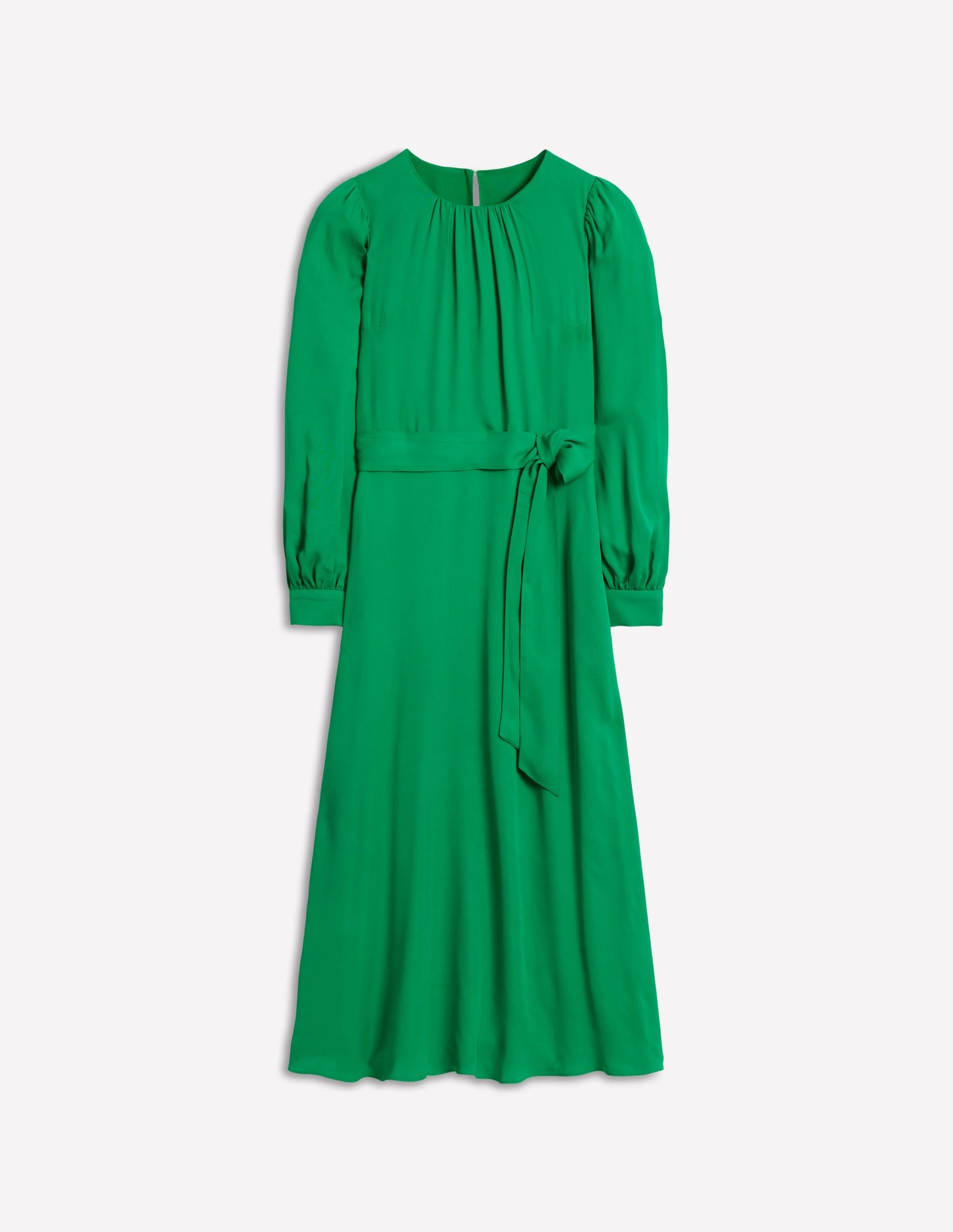 Midikleid mit Blousonärmeln-Grünes Tamburin