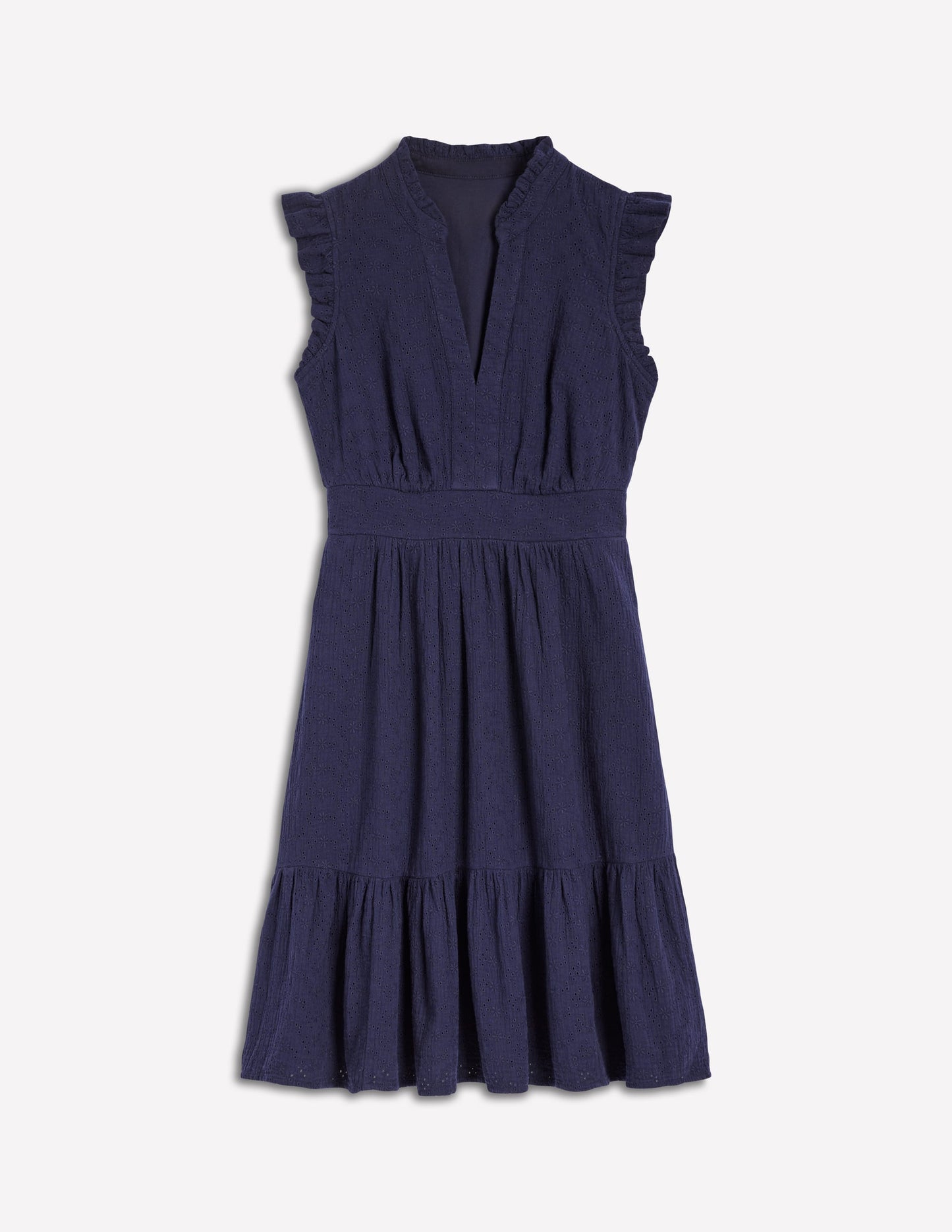 Wren Kurzes Doppeltuch-Kleid-Marineblau
