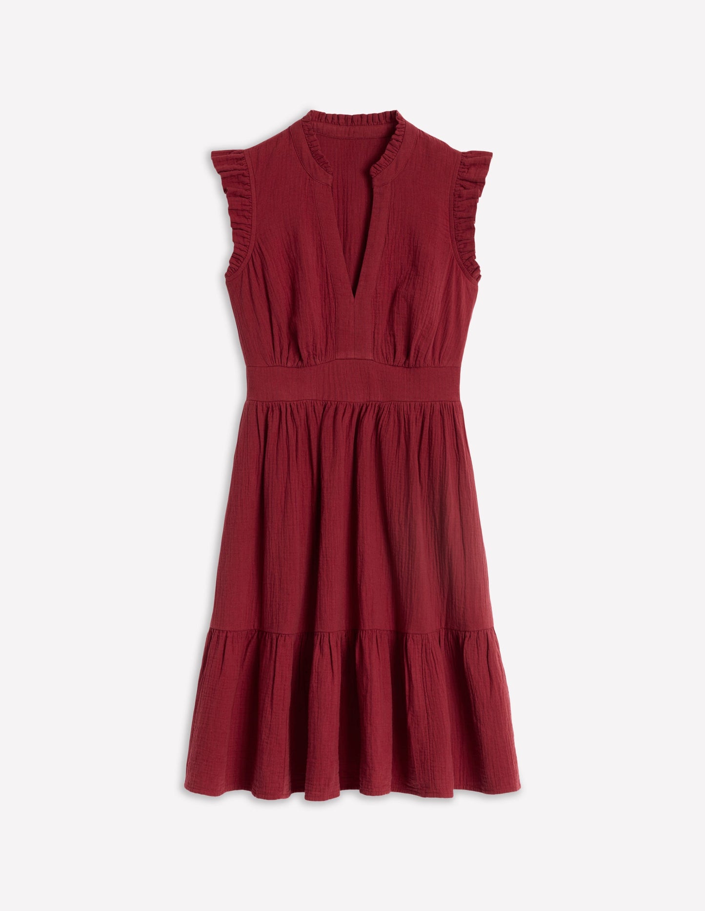 Robe courte Wren double-étoffe-Rouge grenat
