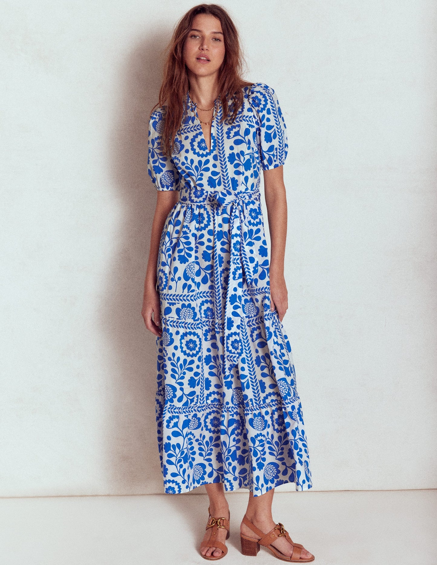 Christabel Cotton Midi Dress-Cotton Broderie