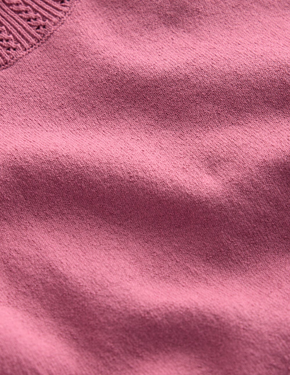 Emilia Baumwoll-T-Shirt mit Rundhalsausschnitt-Rosa Heide