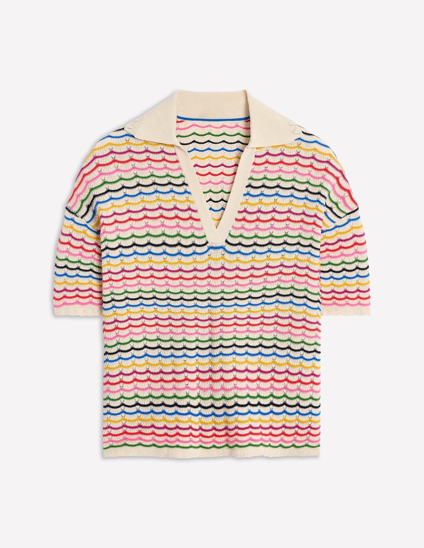 Pull à col tunisien-Multi, arc-en-ciel