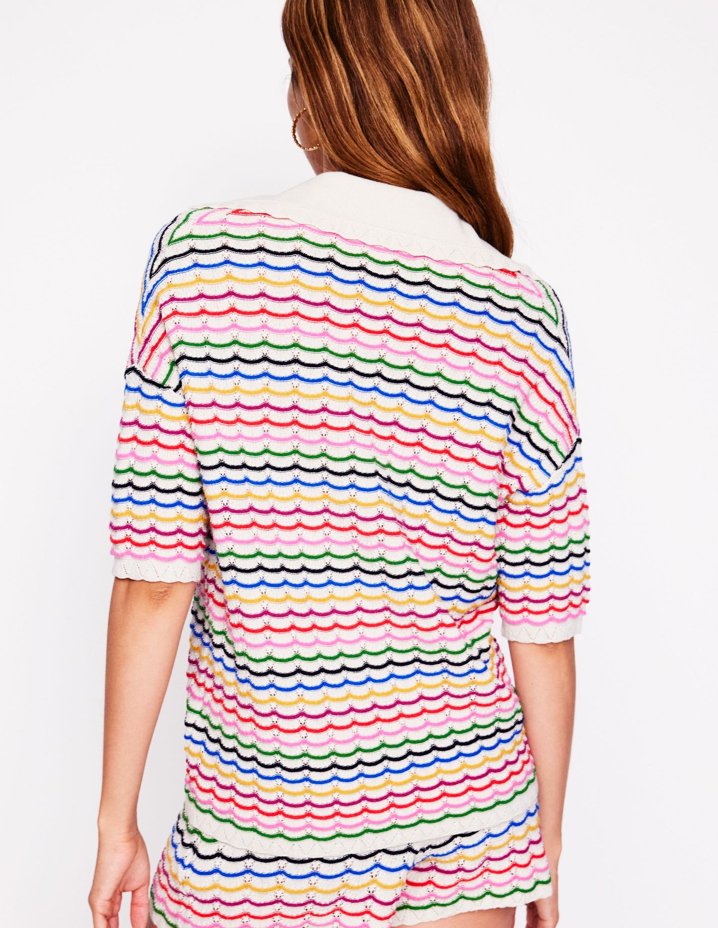 Pull à col tunisien-Multi, arc-en-ciel