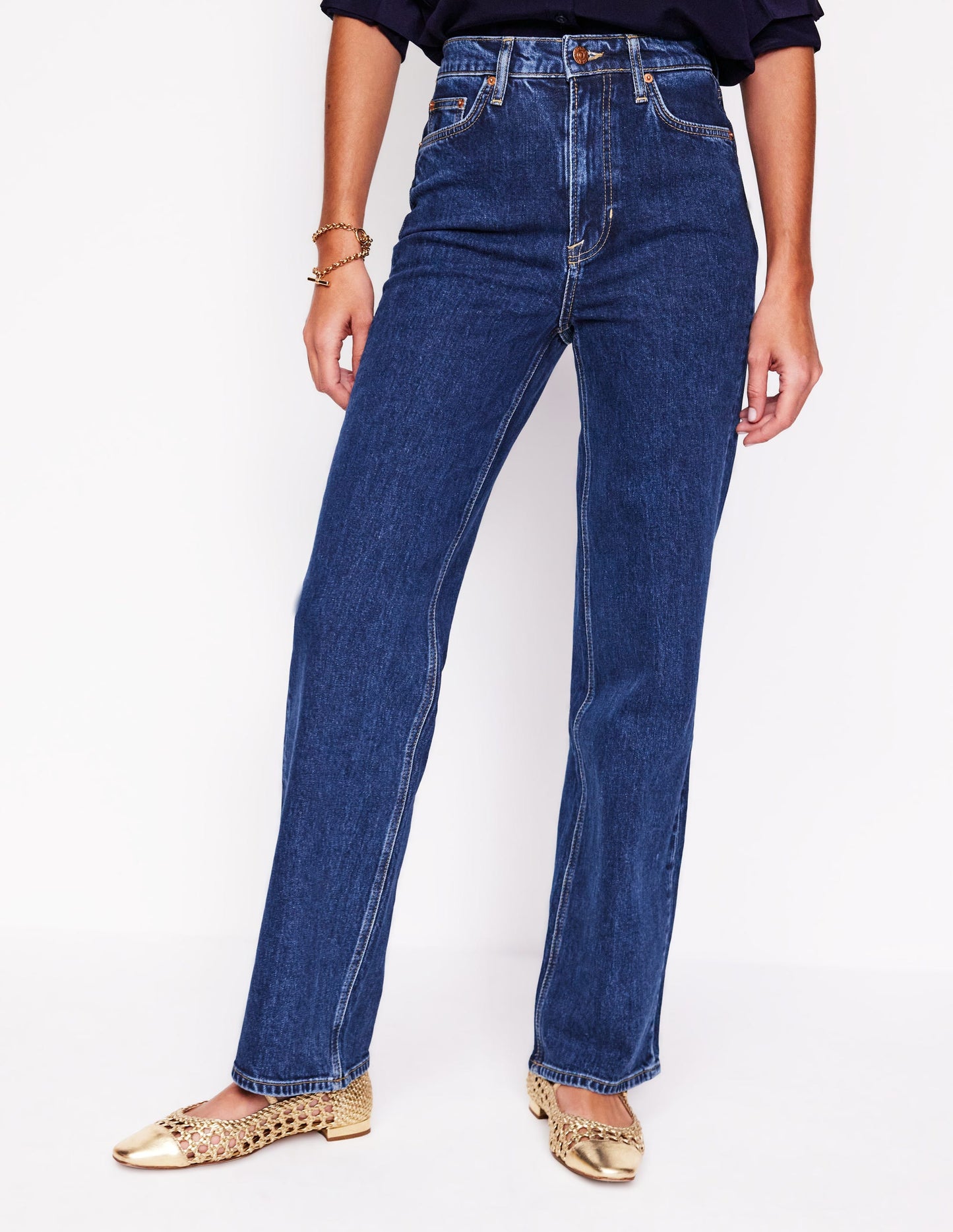 Jeans mit hohem Bund und geradem, weitem Bein-DE_D9_Colour translations_Test066