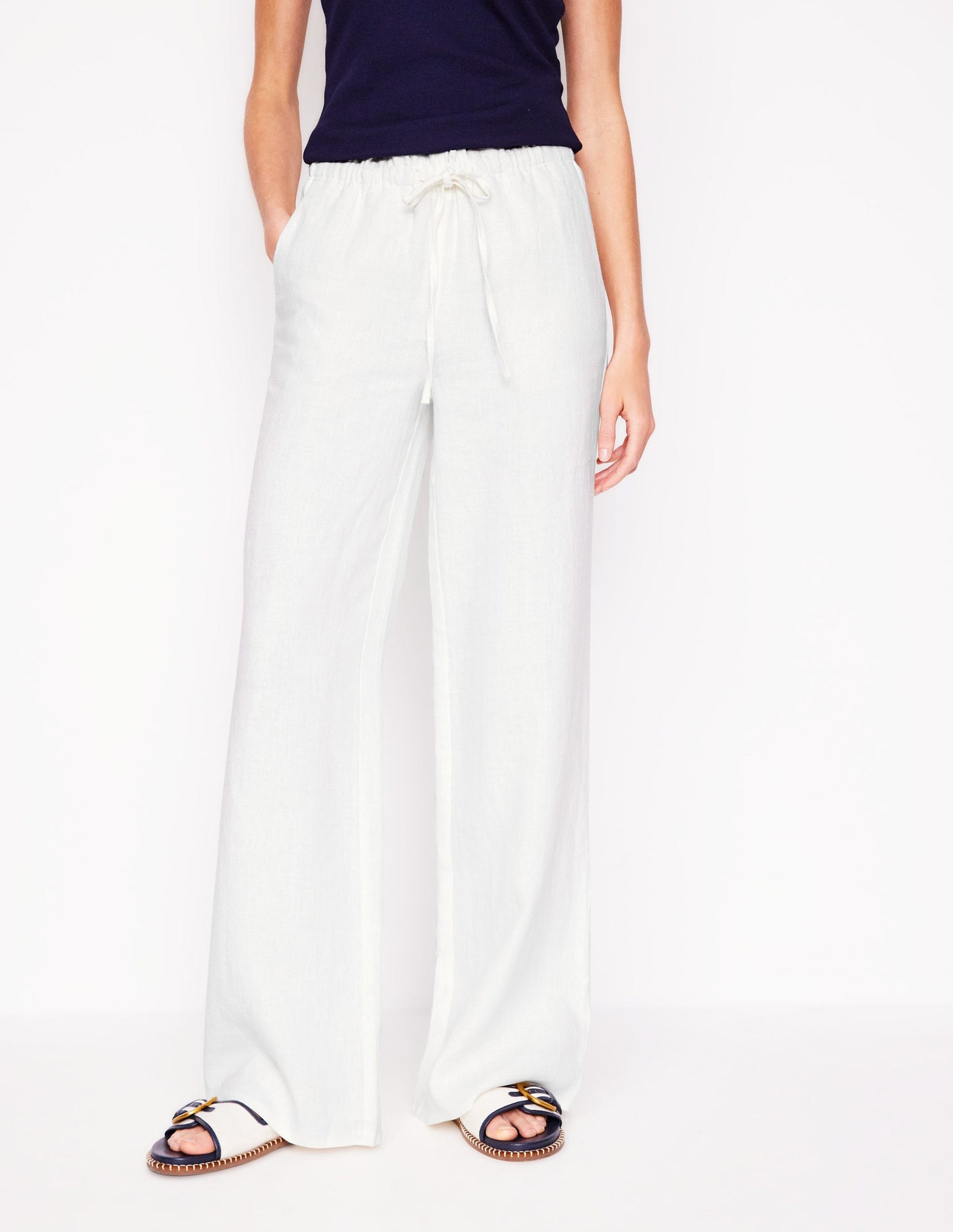 Islington Leinenhose-Weiß