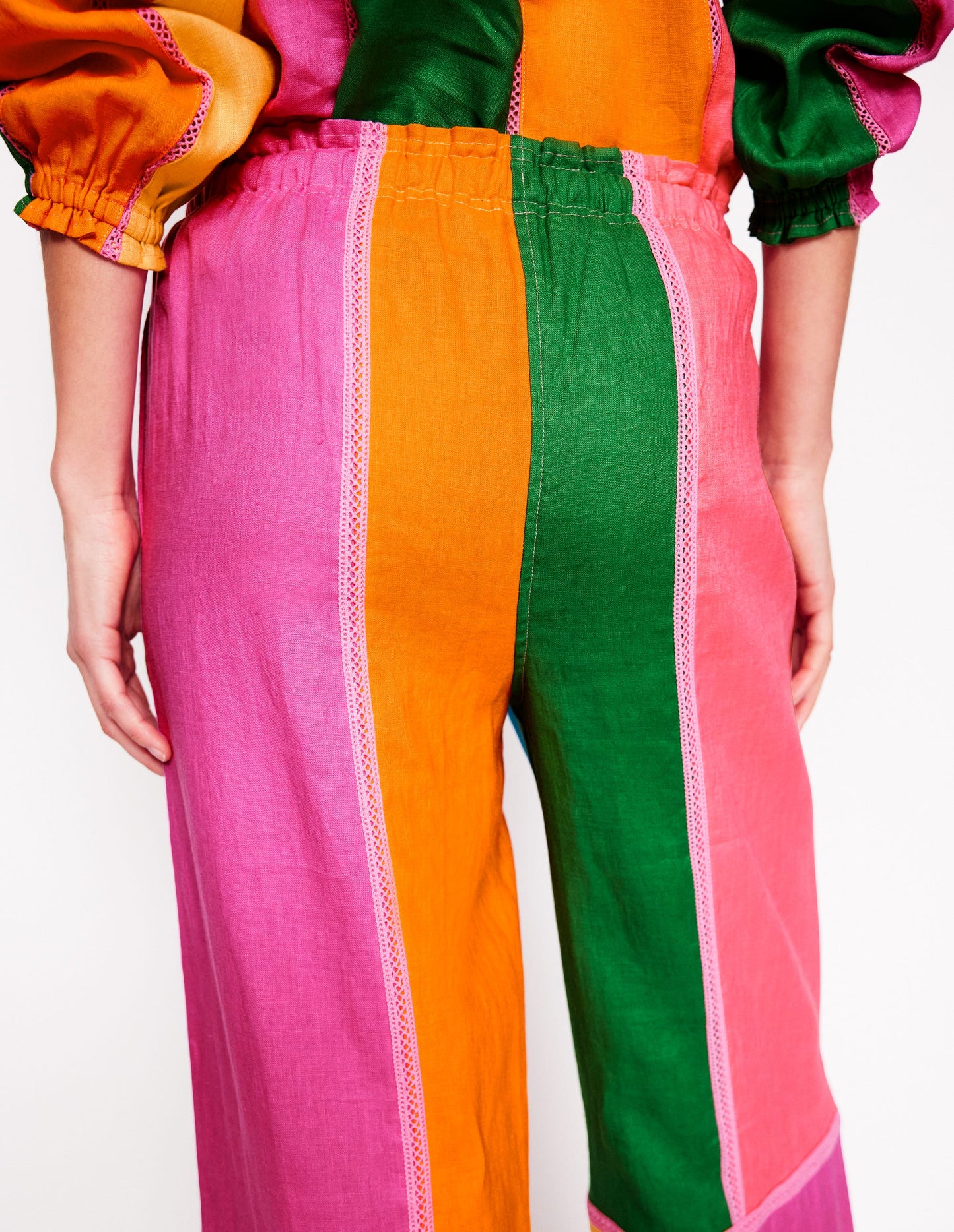 Islington Leinenhose-Bunt, Blockfarben