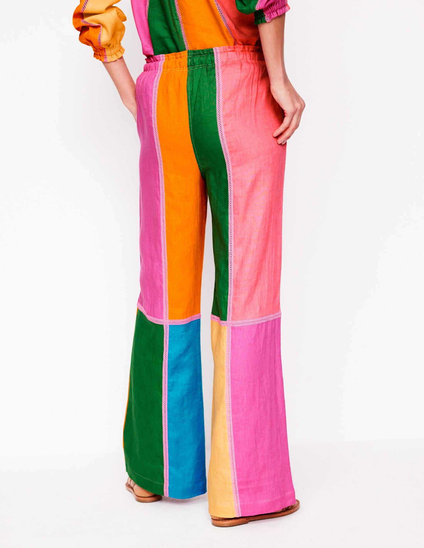 Islington Leinenhose-Bunt, Blockfarben