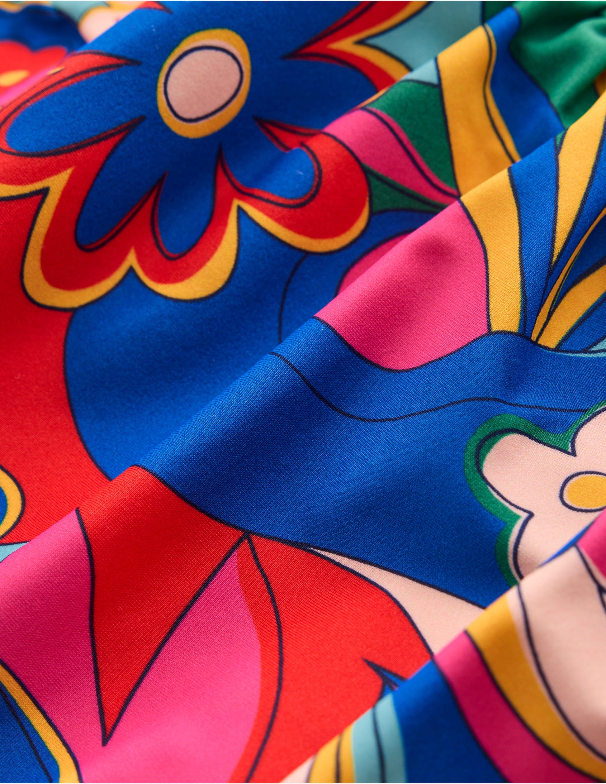 Mykonos Deep V Swimsuit-Multi, Blossomy Pop-7