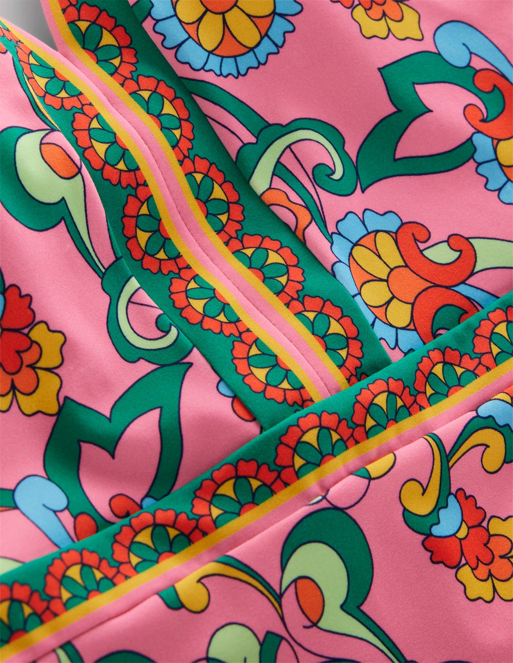 Maillot de bain Ios à empiècement en V-Rose, motif Foliage Trail-7