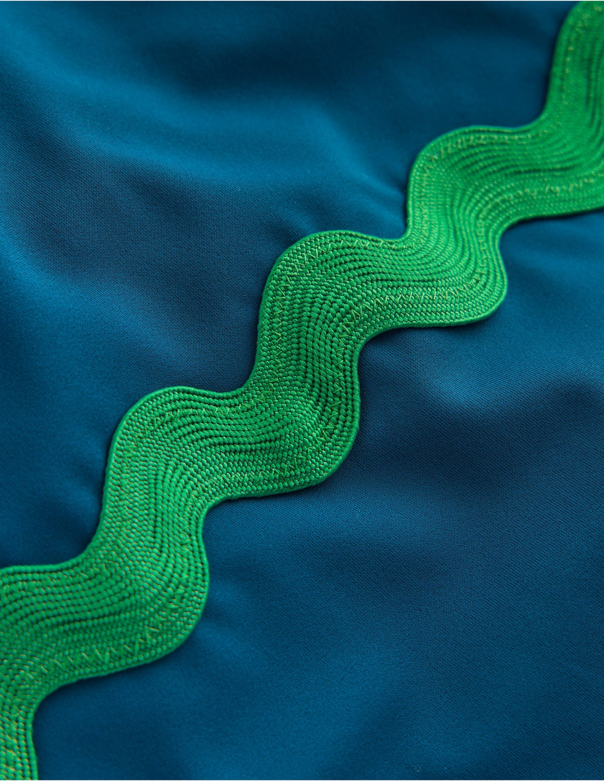 Badeanzug mit großer Zackenlitze-Meerblau, Diamantmuster-6