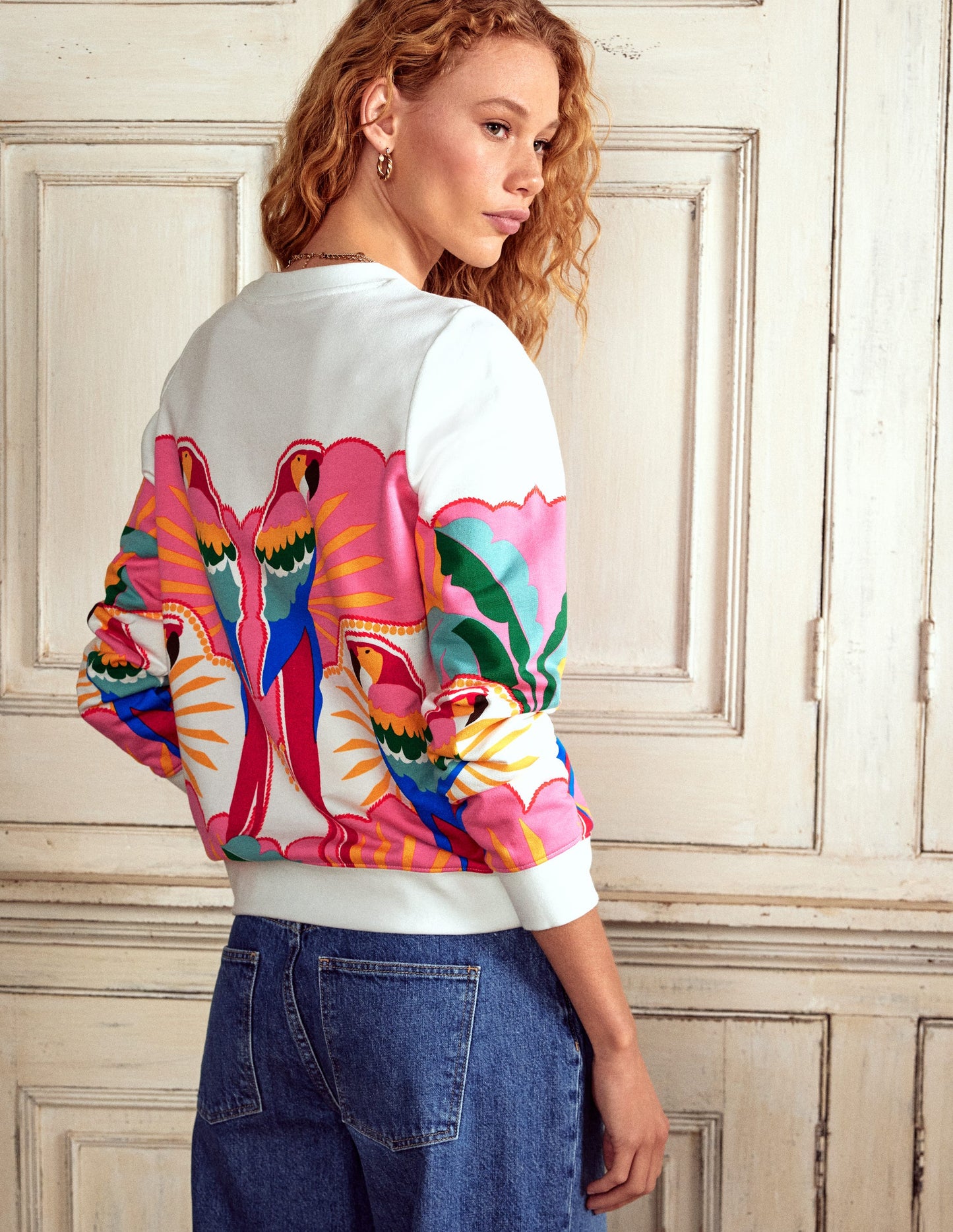 Hannah Sweatshirt mit Print-Bunt, Paradies-/Papageienmuster