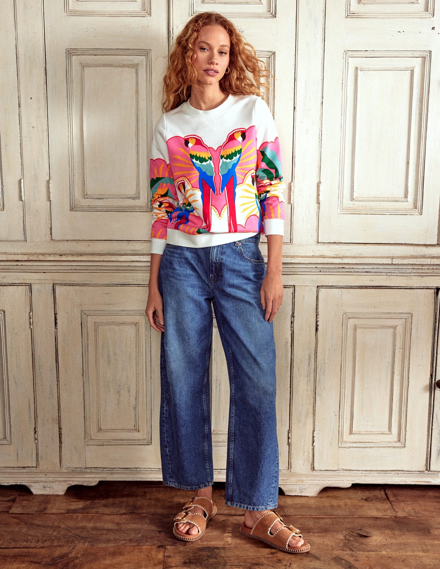 Hannah Sweatshirt mit Print-Bunt, Paradies-/Papageienmuster