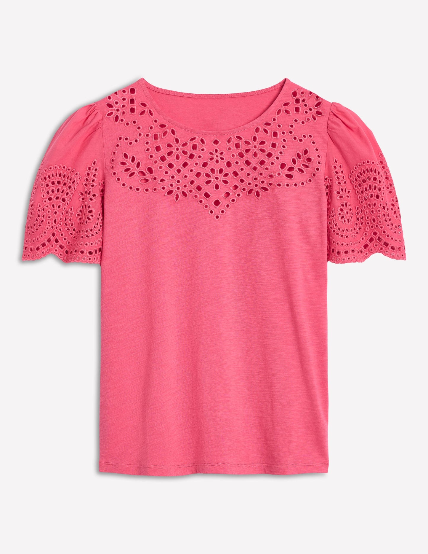 Isabel Broderie Top-Rose Pink