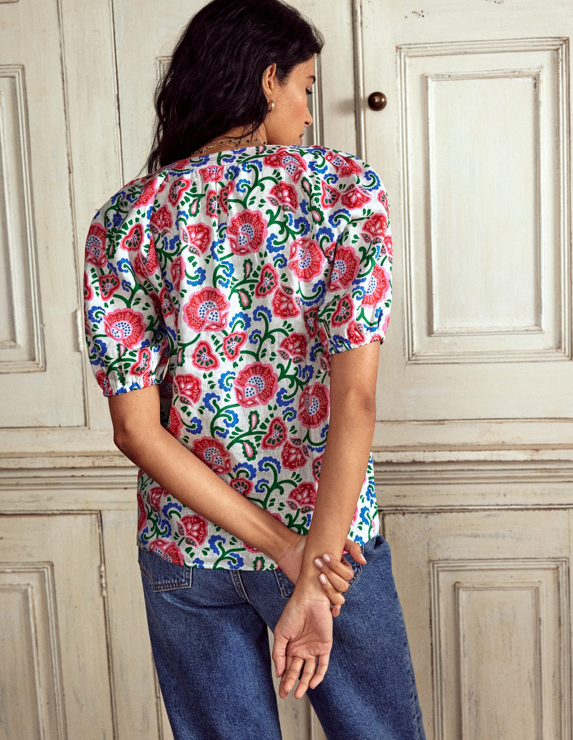 Brooke Leinenoberteil-Naturweiß, Gartenrebe-3