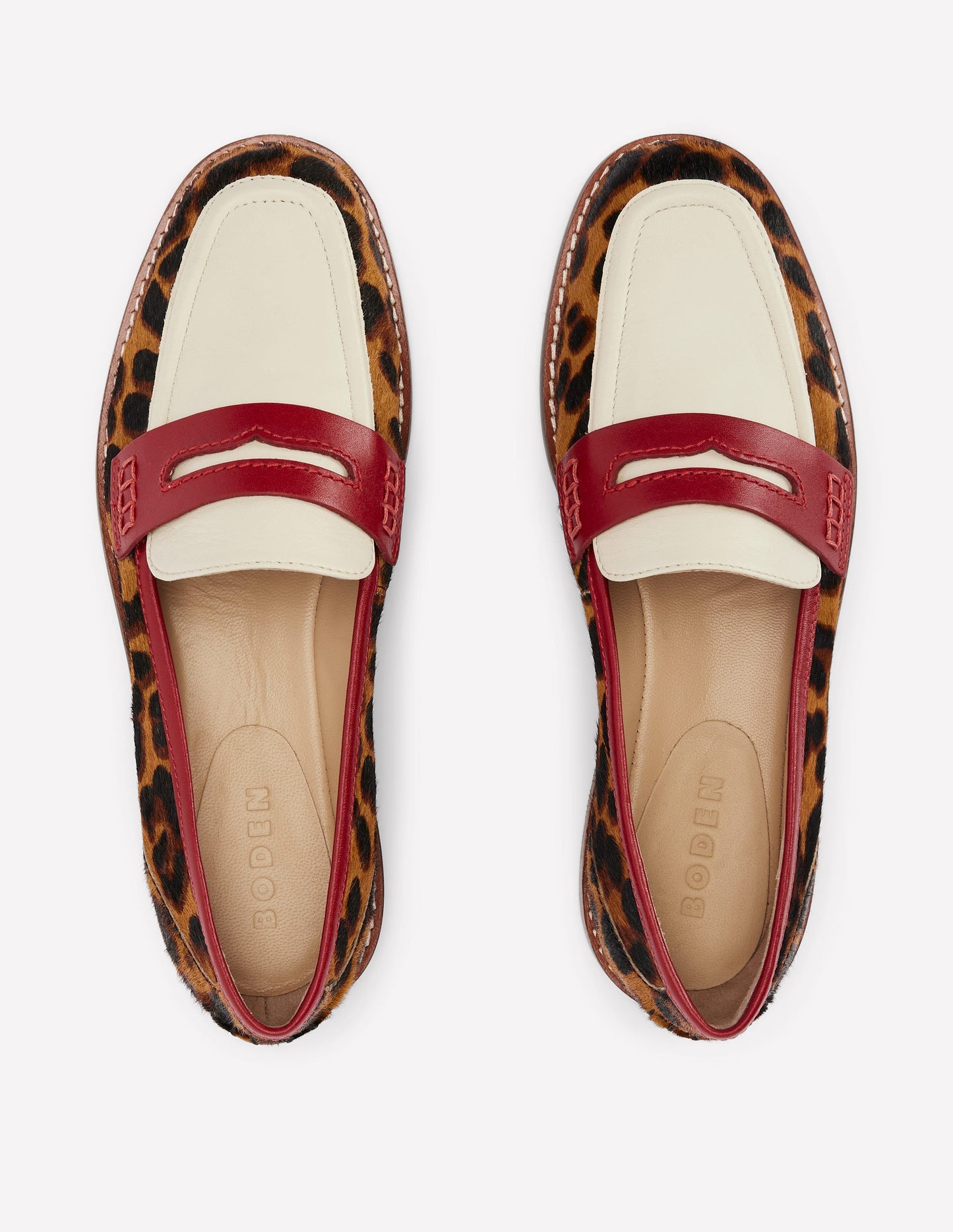 Nya Pennyloafer-Leopard Blockfarben