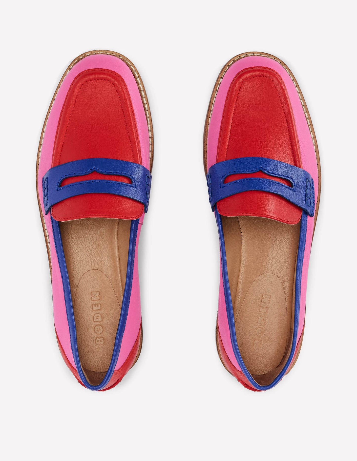 Nya Penny Loafers-Multi Colourblock