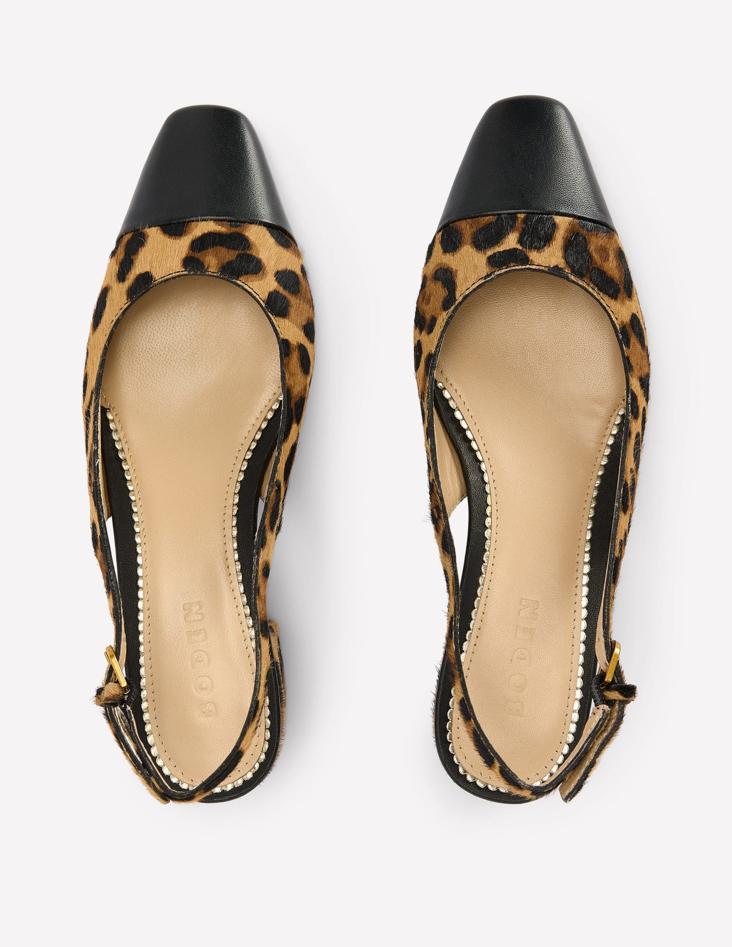 Ailsa Slingbacks mit Blockabsatz-Klassisches Leopardenmuster
