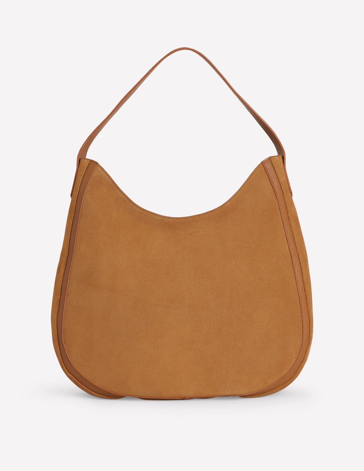 Hobo-Tasche aus Wildleder-Hellbraun