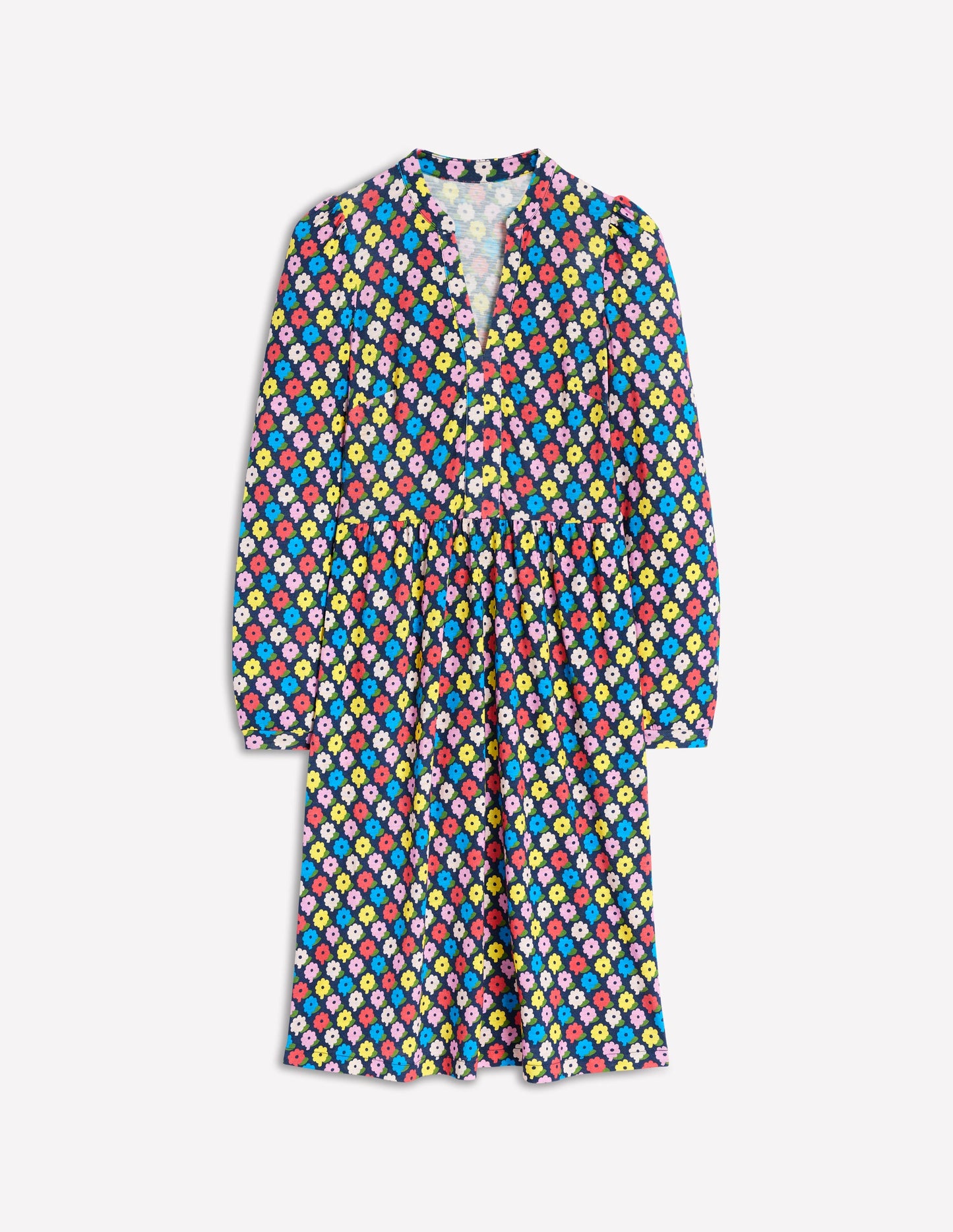 Naomi Lockeres Jerseykleid-Bunt, Pop-Gänseblümchen