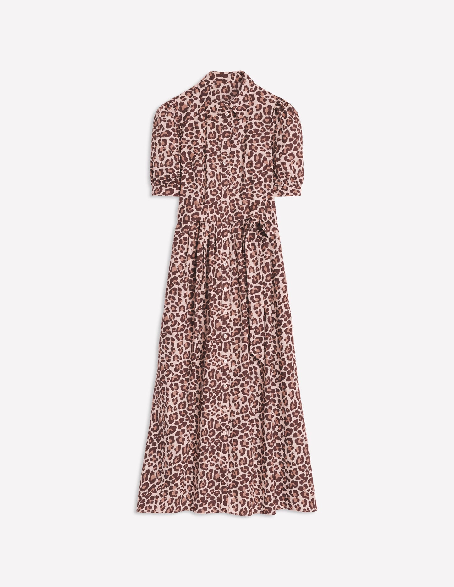 Alexa Maxi-Hemdblusenkleid-Strandläufer-Beige, Gepard