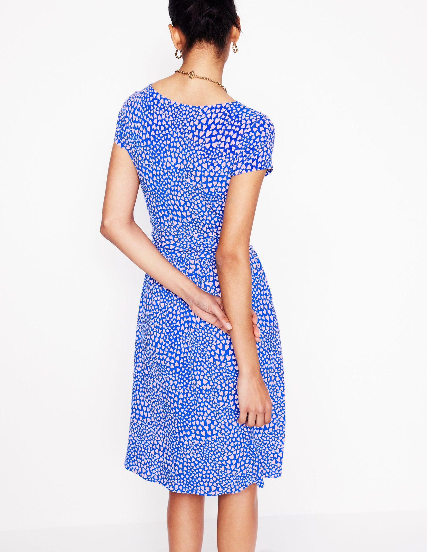 Amelie Jerseykleid-Galerie-Blau, Paisley-Herz