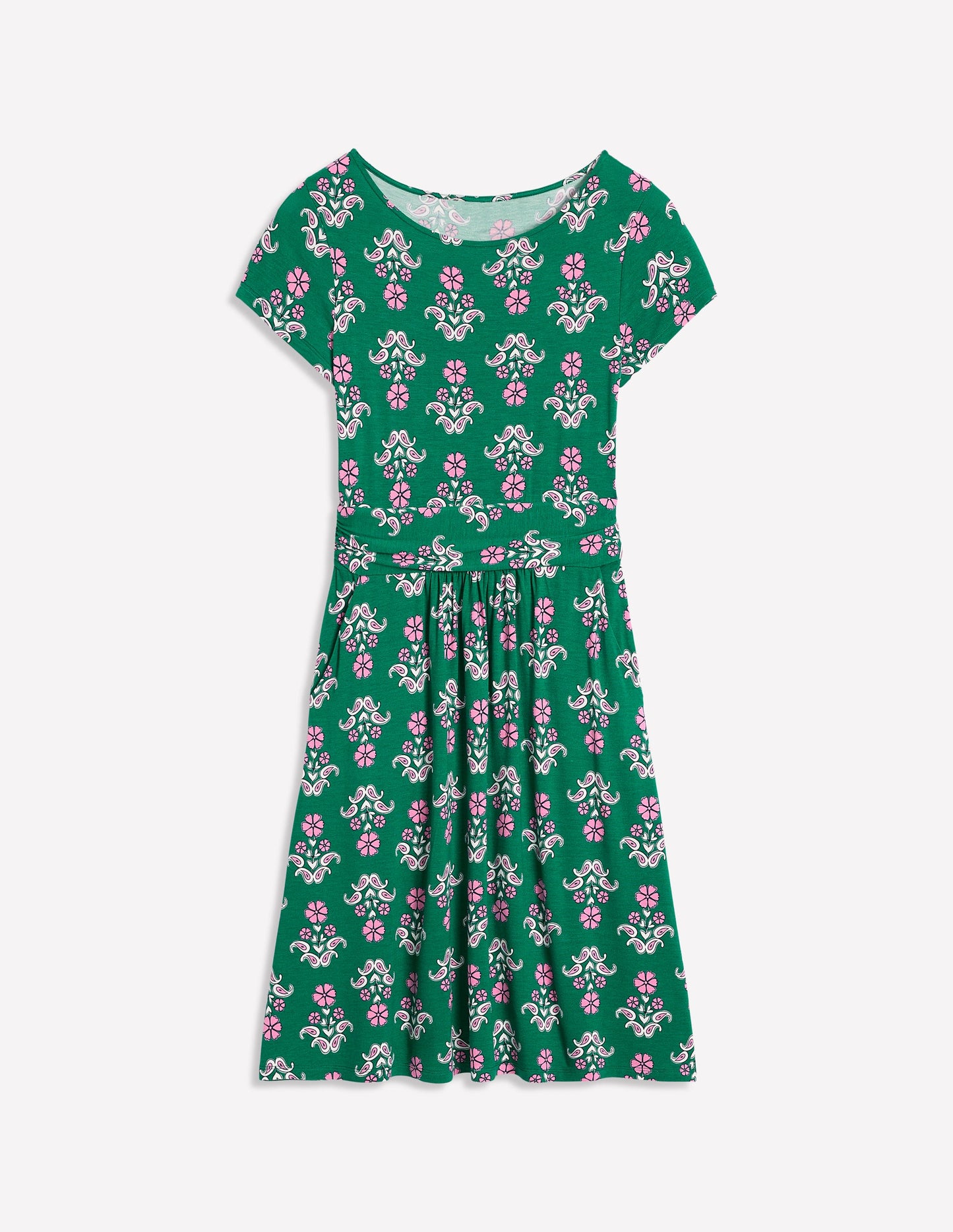 Amelie Jerseykleid-Waldgras, Stiefmütterchen-Stempel