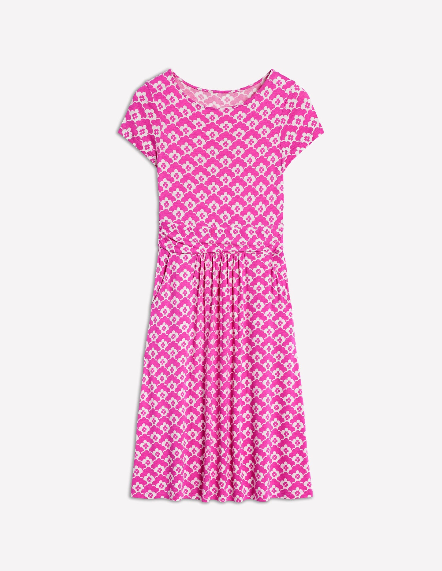Robe Amelie en jersey-Rose bonheur, motif Cloud Terrace