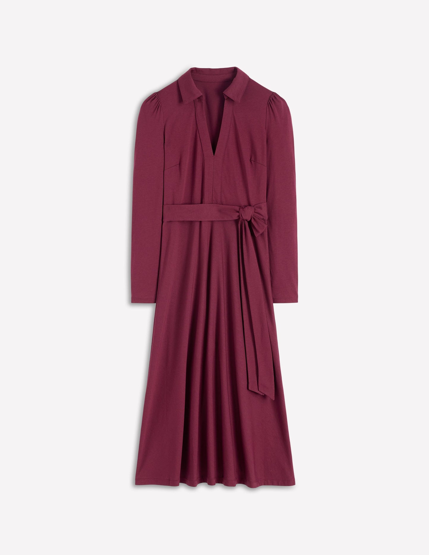 Imogen Jerseykleid mit Kragen-Dunkelviolett