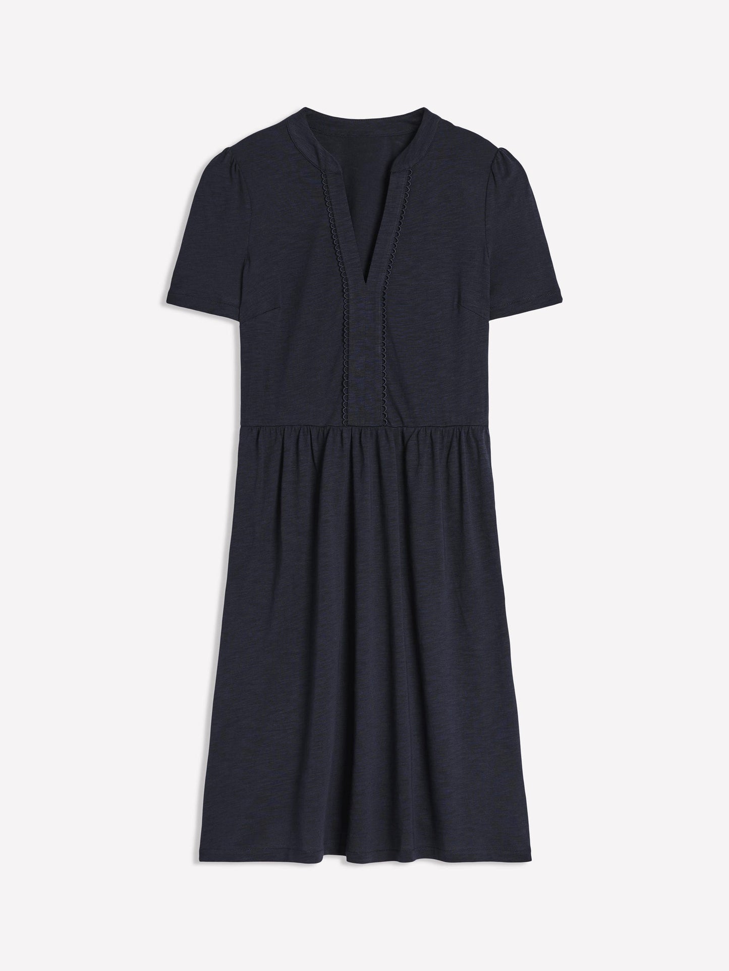 Robe Naomi à manches courtes-Bleu marine