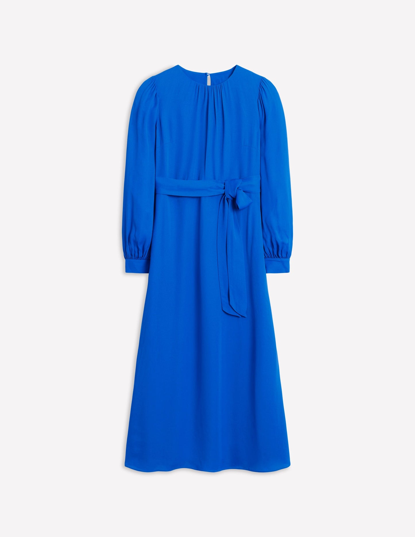 Robe midi à manches blousantes-Bleu galerie