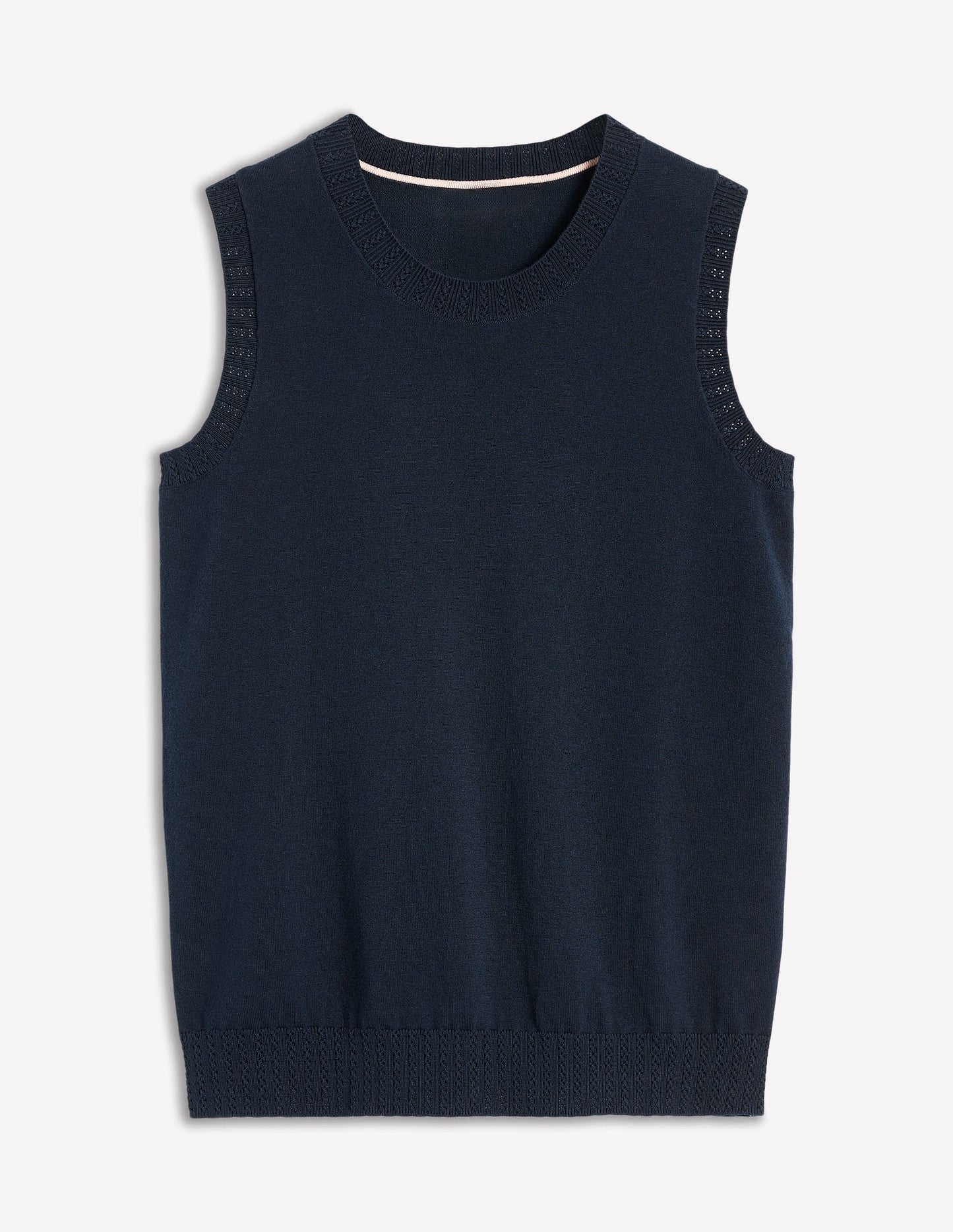Emilia Pullunder aus Baumwolle mit Rundhalsausschnitt-Marineblaue