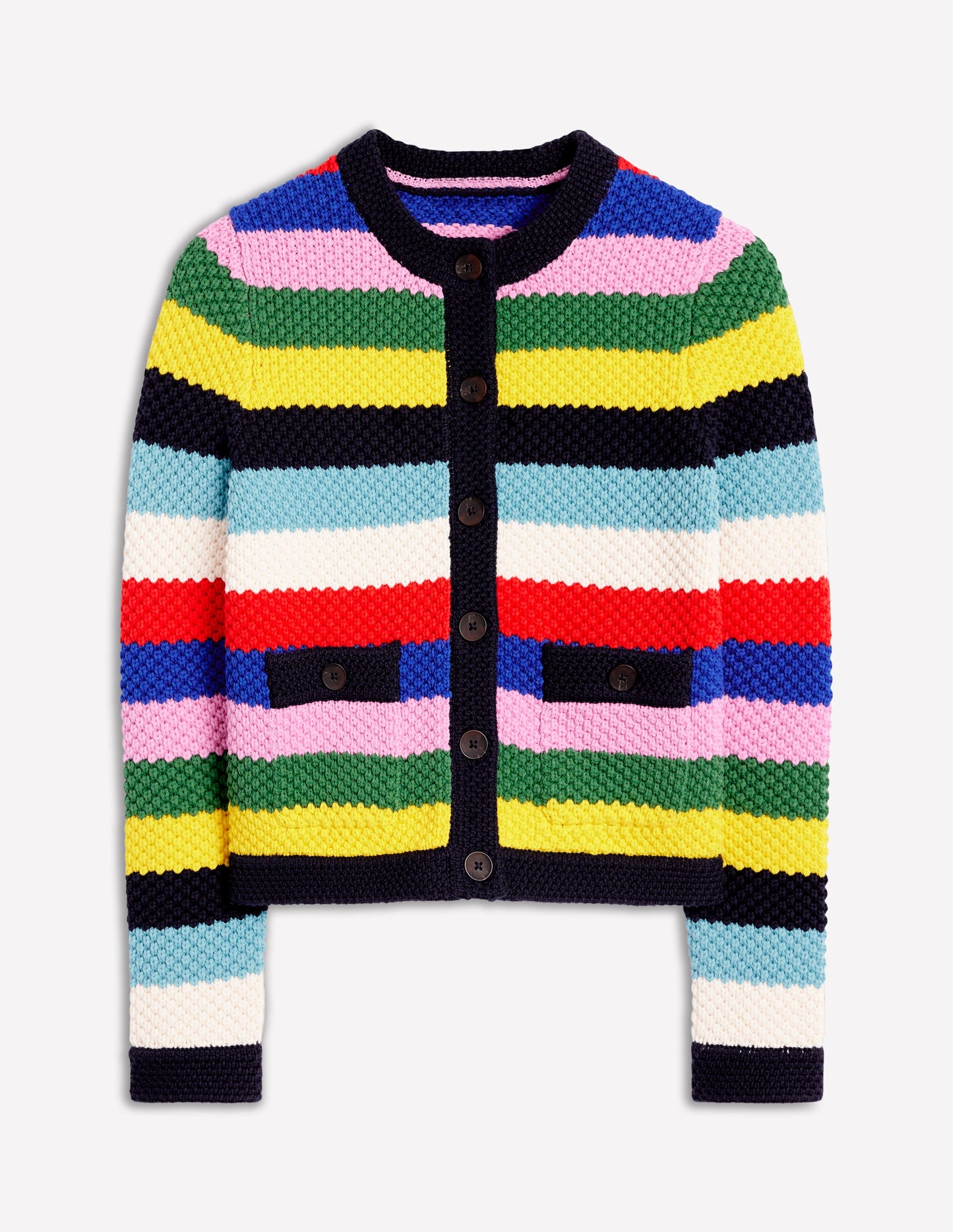 Libby Strickjacke-Mohnblumenrot, Blau Bunt