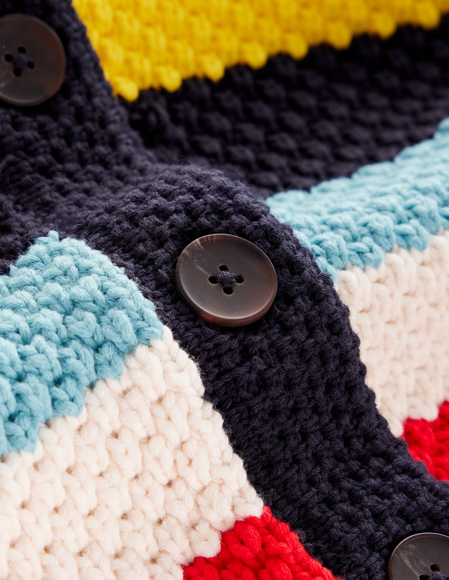 Libby Strickjacke-Mohnblumenrot, Blau Bunt