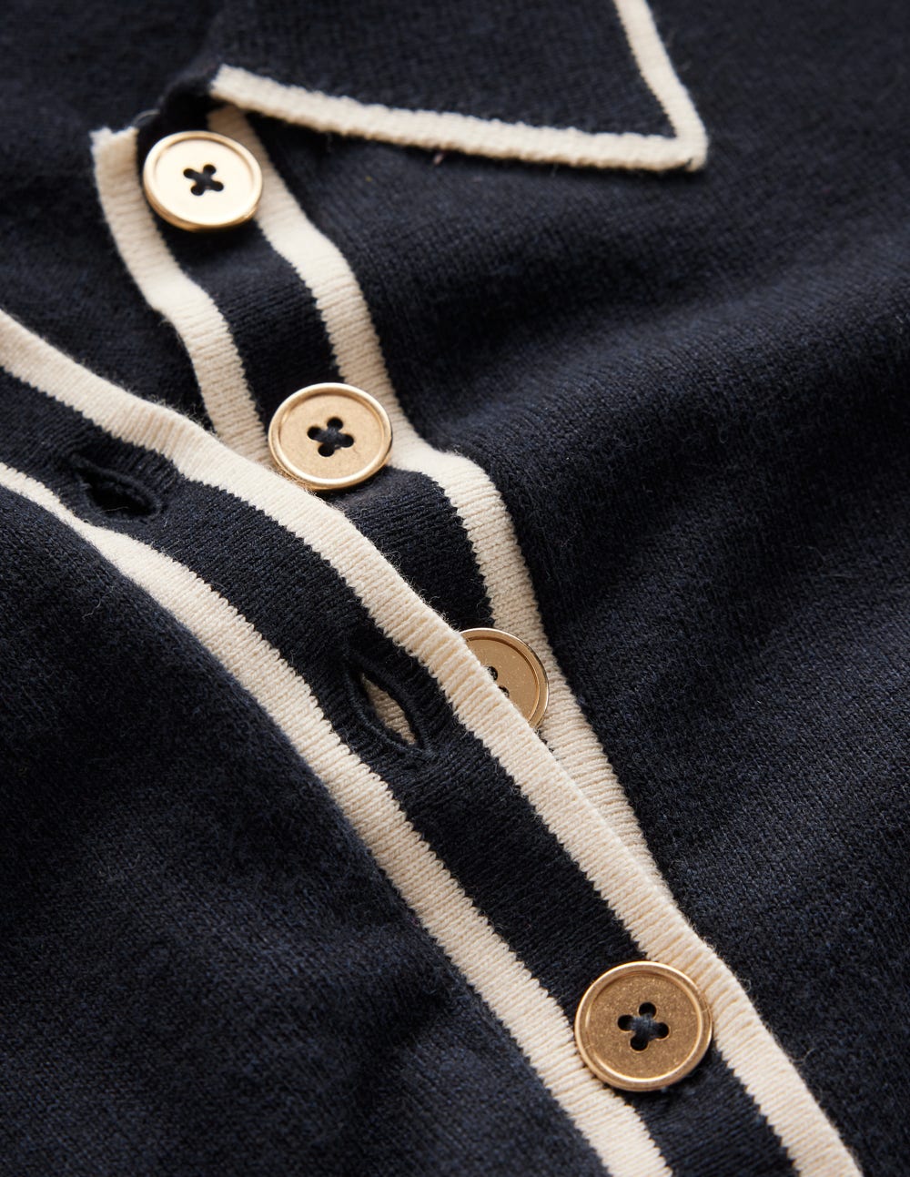 Pull Liz à col tunisien-Bleu marine