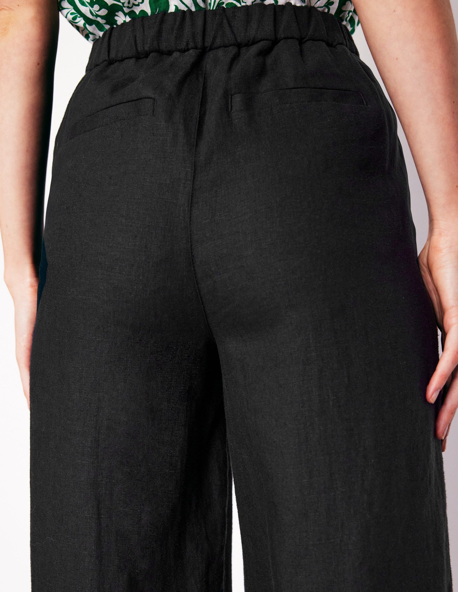 Dulwich Leinenhose-Schwarz-3