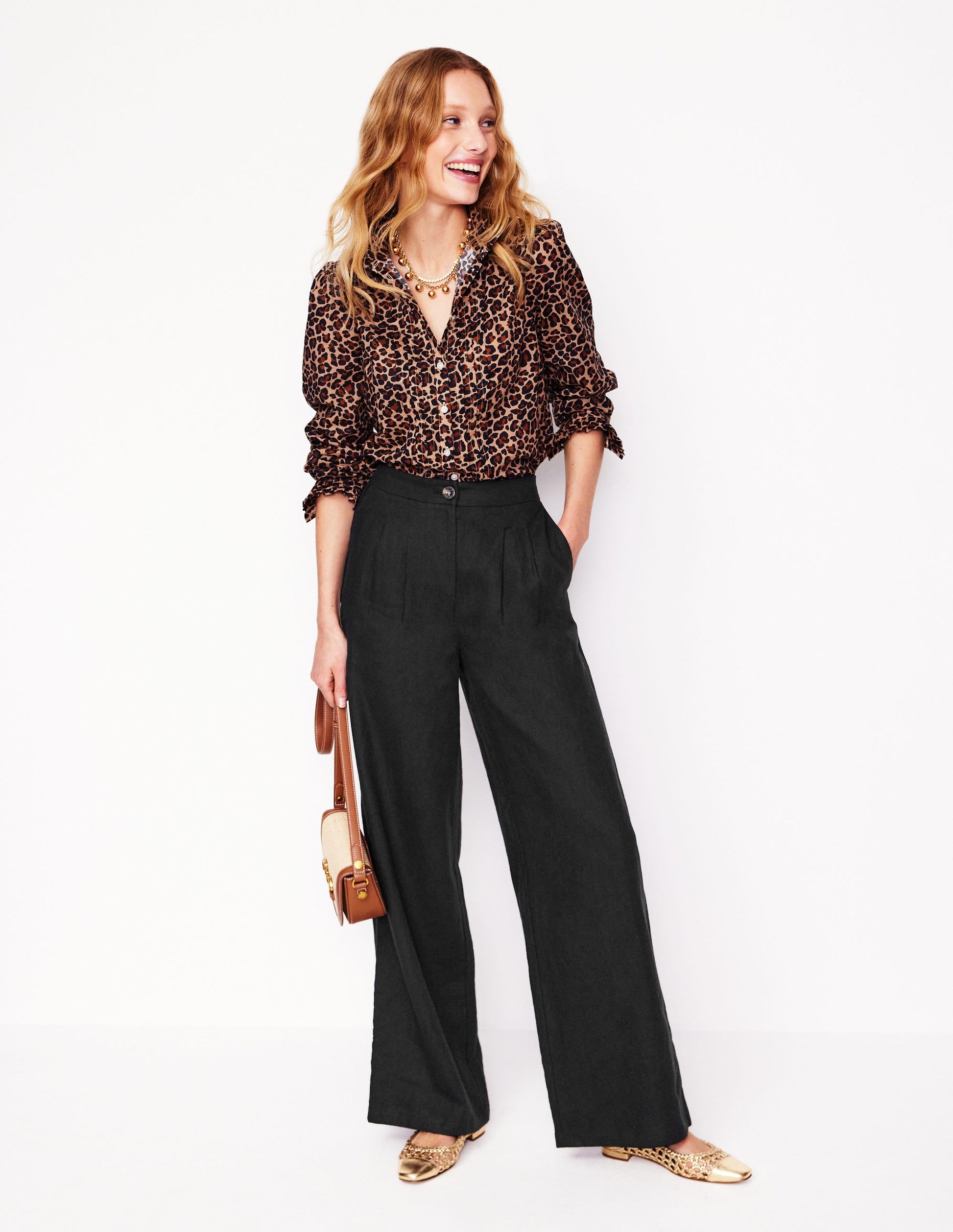 Dulwich Leinenhose-Schwarz-6