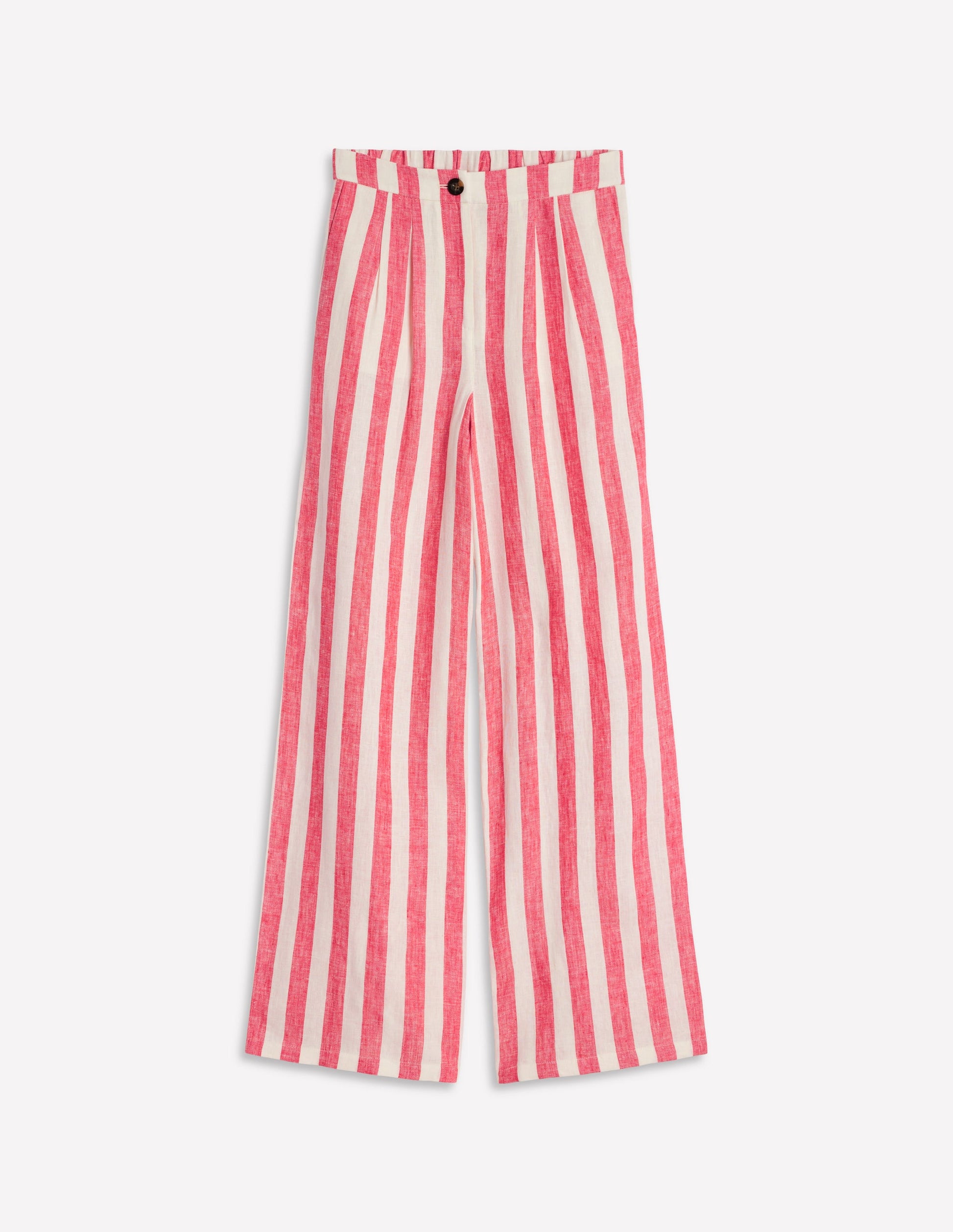 Pantalon Dulwich en lin-Rayé rouge tarte aux fraises-7