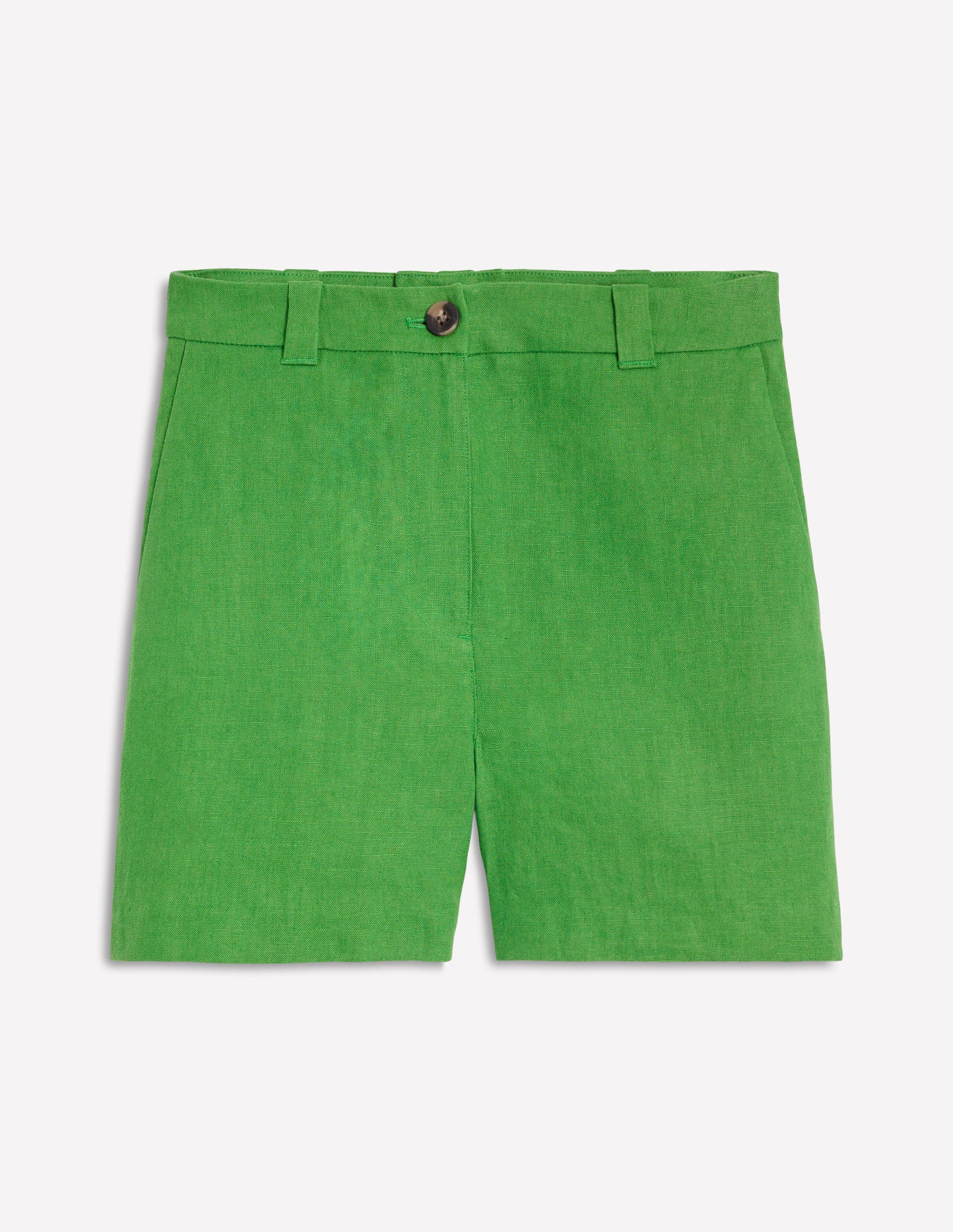 Westbourne Linen Shorts-Paradise Green-5